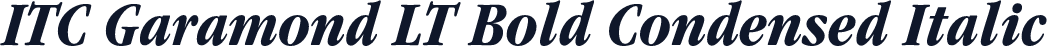 ITC Garamond LT Bold Condensed Italic