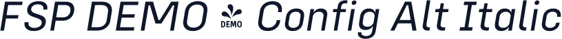 FSP DEMO - Config Alt Italic