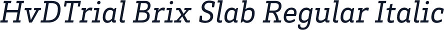 HvDTrial Brix Slab Regular Italic