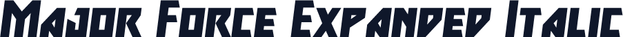 Major Force Expanded Italic