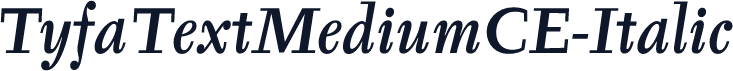TyfaTextMediumCE-Italic
