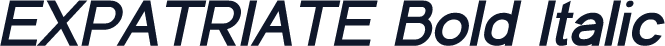 EXPATRIATE Bold Italic