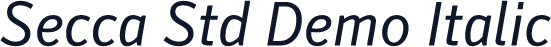 Secca Std Demo Italic