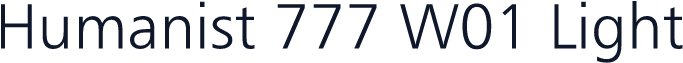 Humanist 777 W01 Light