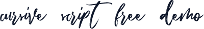 Cursive Script Free Demo