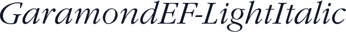 GaramondEF-LightItalic