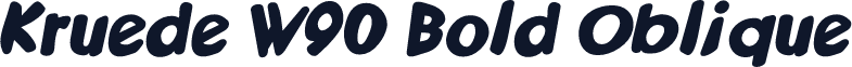 Kruede W90 Bold Oblique