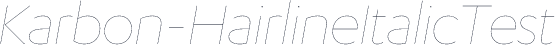 Karbon-HairlineItalicTest