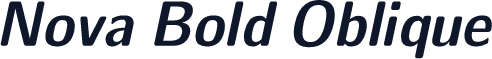 Nova Bold Oblique