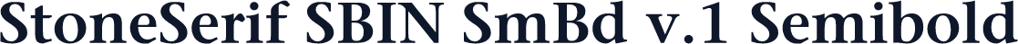 StoneSerif SBIN SmBd v.1 Semibold