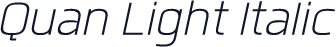 Quan Light Italic
