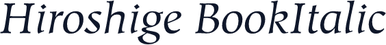 Hiroshige BookItalic