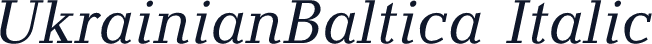 UkrainianBaltica Italic