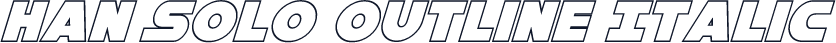Han Solo Outline Italic