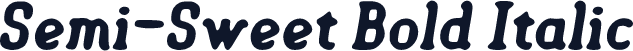 Semi-Sweet Bold Italic
