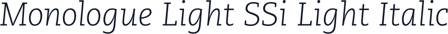 Monologue Light SSi Light Italic