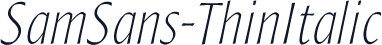SamSans-ThinItalic