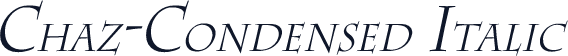 Chaz-Condensed Italic