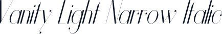 Vanity Light Narrow Italic