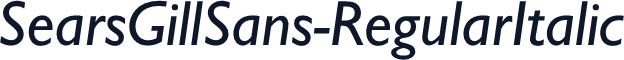 SearsGillSans-RegularItalic