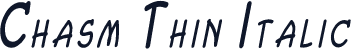 Chasm Thin Italic