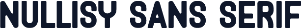 Nullisy Sans Serif