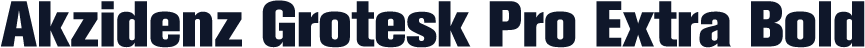 Akzidenz Grotesk Pro Extra Bold