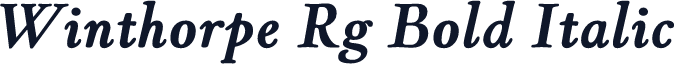 Winthorpe Rg Bold Italic