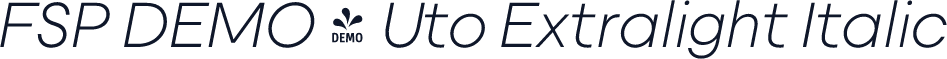 FSP DEMO - Uto Extralight Italic