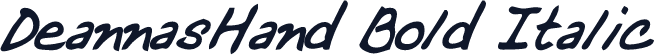 DeannasHand Bold Italic