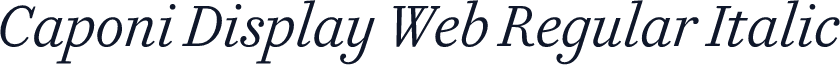Caponi Display Web Regular Italic