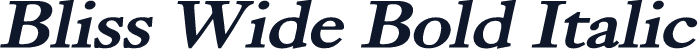 Bliss Wide Bold Italic