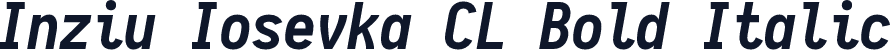 Inziu Iosevka CL Bold Italic