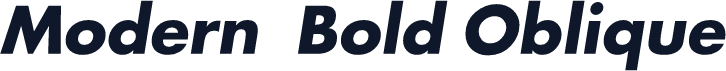 Modern  Bold Oblique