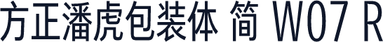 方正潘虎包装体 简 W07 R