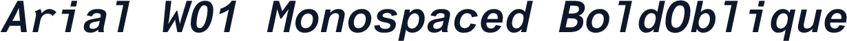 Arial W01 Monospaced BoldOblique