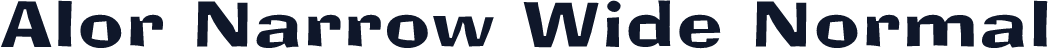 Alor Narrow Wide Normal