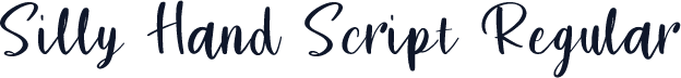 Silly Hand Script Regular
