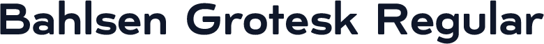 Bahlsen Grotesk Regular