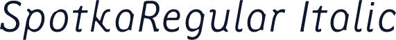 SpotkaRegular Italic