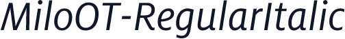 MiloOT-RegularItalic