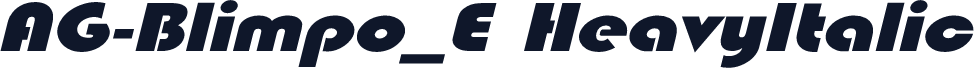 AG-Blimpo_E HeavyItalic