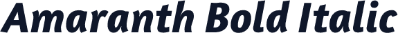Amaranth Bold Italic