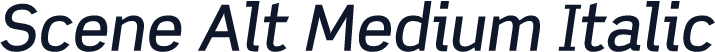 Scene Alt Medium Italic
