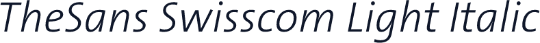 TheSans Swisscom Light Italic