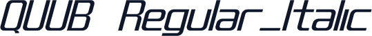 QUUB Regular_Italic