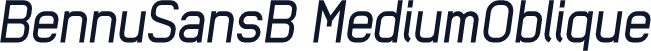 BennuSansB MediumOblique