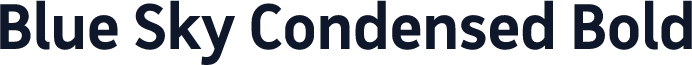 Blue Sky Condensed Bold