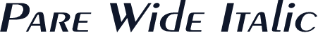 Pare Wide Italic