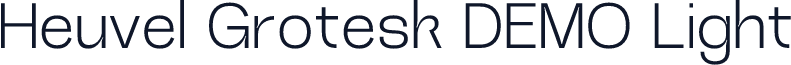 Heuvel Grotesk DEMO Light